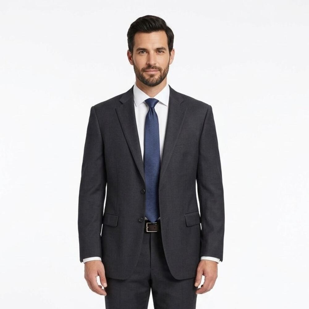 Brooks Brothers 346 Formal Blazer Men's 43R Black Stretch Notch Lapel Two Button